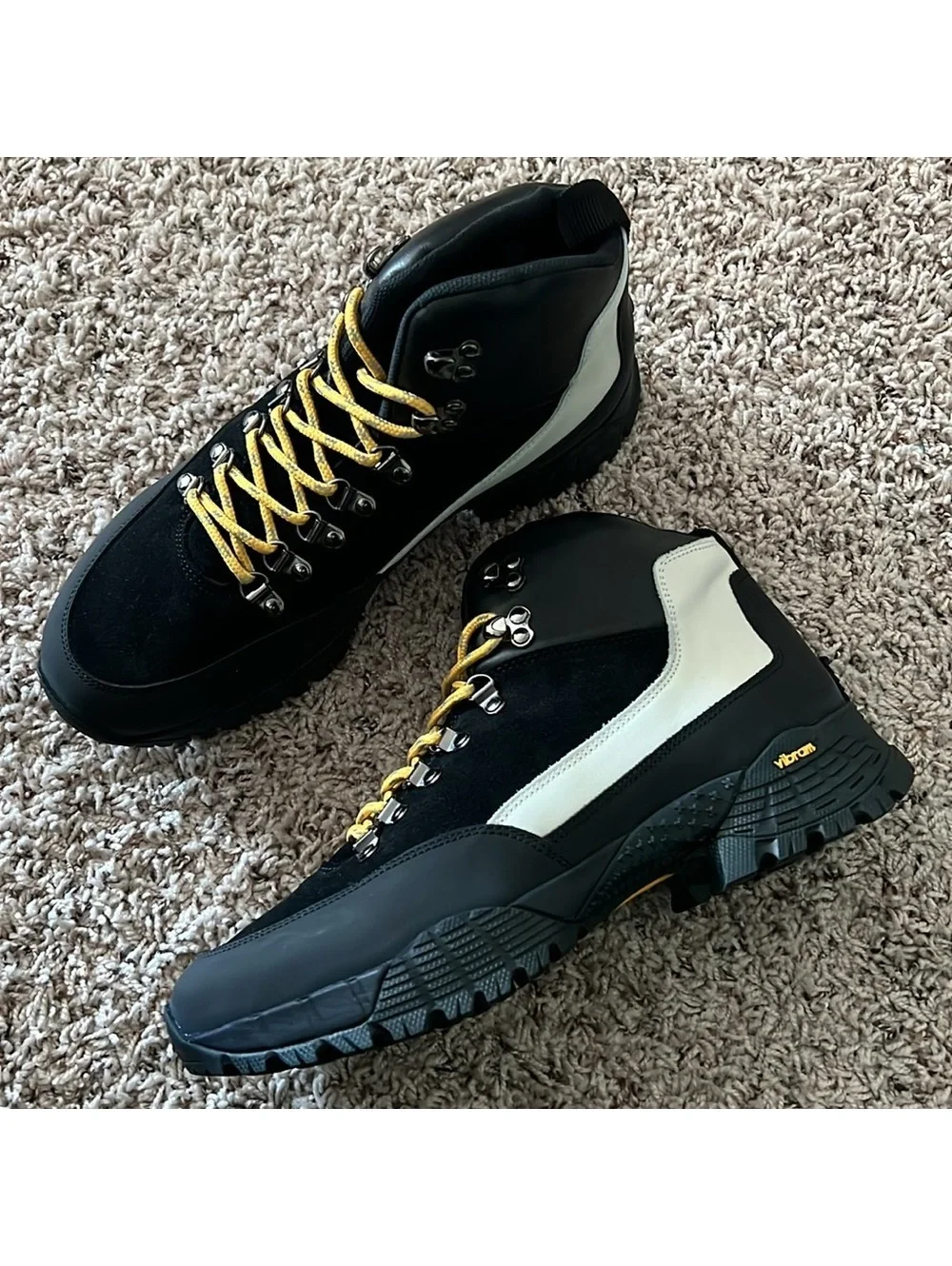 J. Linderberg Hiker High Boots in Black, Size 42 New in Box